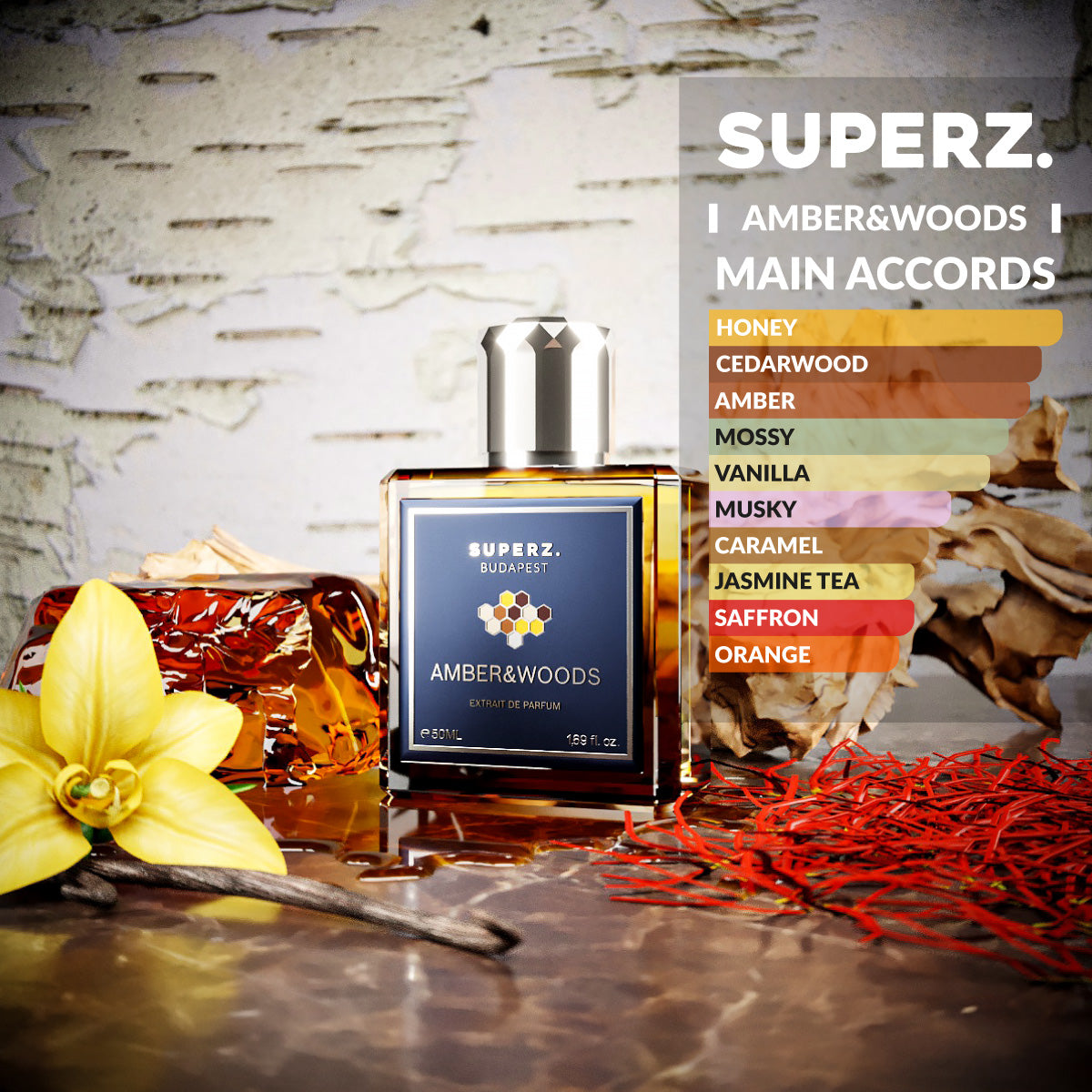 Amber&Woods - 50 ml Extrait De Parfum - Unisex – Superz. WorldWide