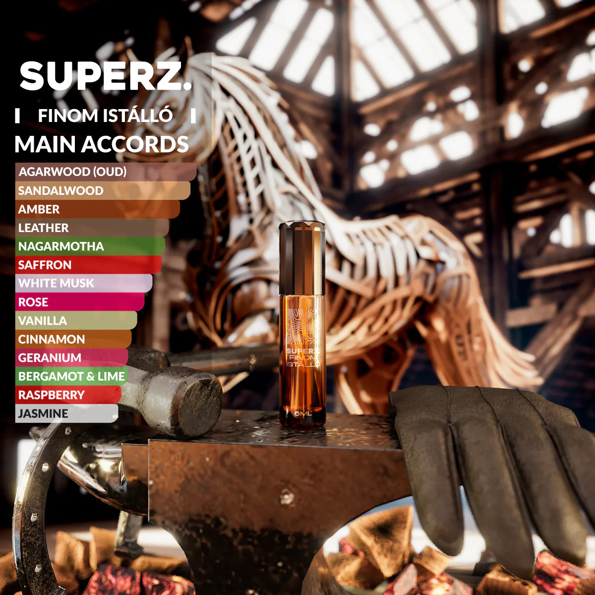 Finom Istálló - 6 ml Exclusive 100% Perfume oil - Man – Superz