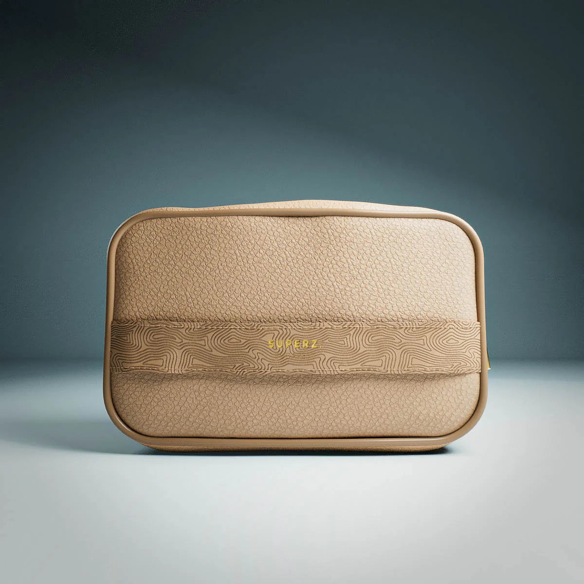 Geantă cosmetică premium din piele vegană – bej