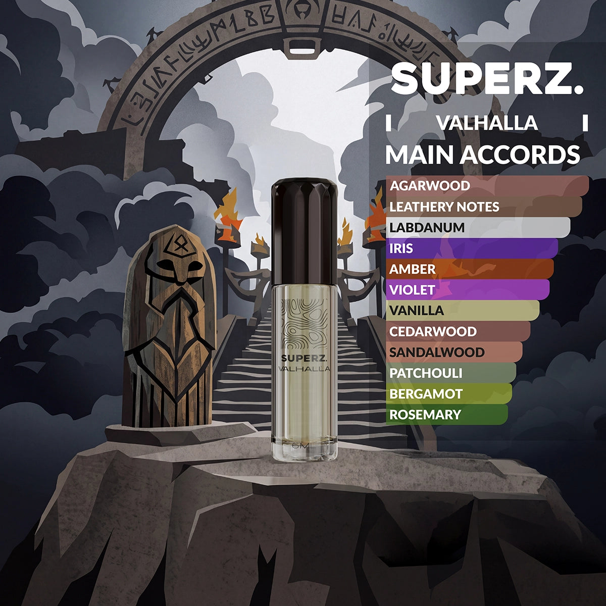 Fragrance - ALWAYS レコード Valhalla - 6 ml Exclusive 100% Perfume oil - Man – Superz. WorldWide