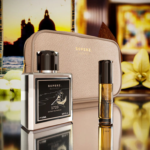 1723 50ml + Gentleman 6ml Perfume Oil + Cosmetic Bag Beige