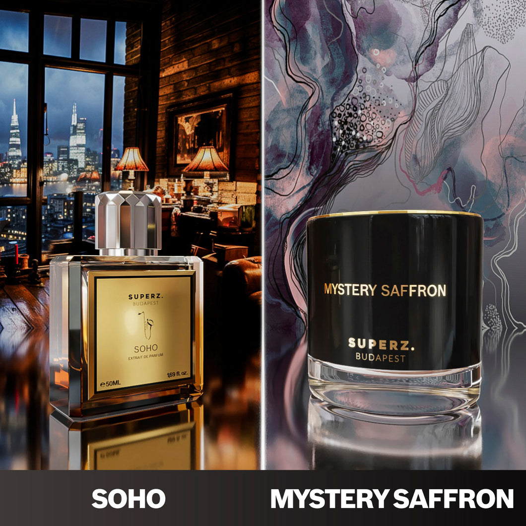 Soho - 50 ml Extrait De Parfum +GIFT! Mystery Saffron - Candle - Unisex