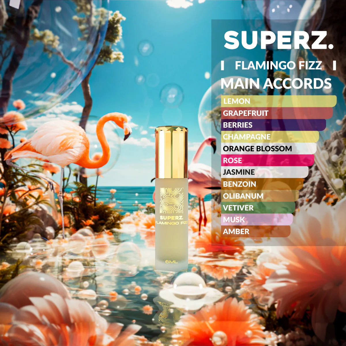 Flamingo Fizz - 6 ml Exclusive 100% Perfume oil - Woman