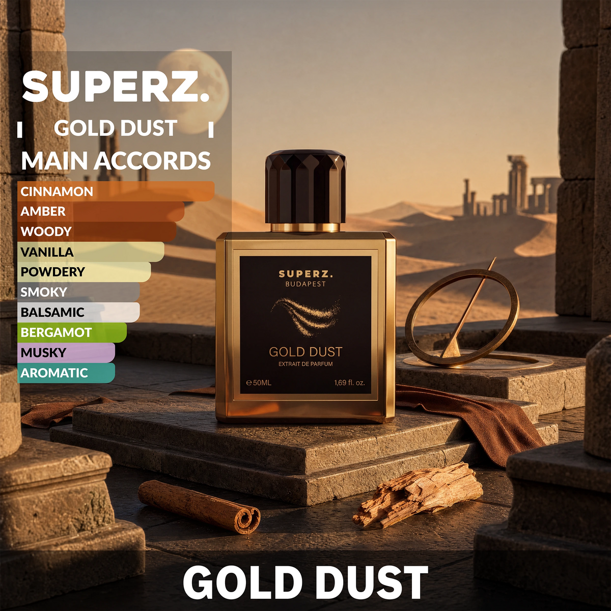 Gold Dust 1+1 Sale - 50 ml Extrait De Parfum - Man +Gift: Gold Dust - 6 ml Perfume oil