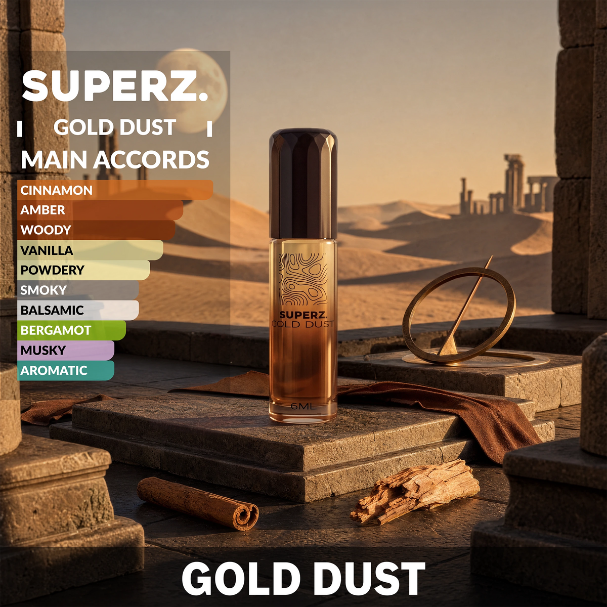 Gold Dust 1+1 Sale - 50 ml Extrait De Parfum - Man +Gift: Gold Dust - 6 ml Perfume oil
