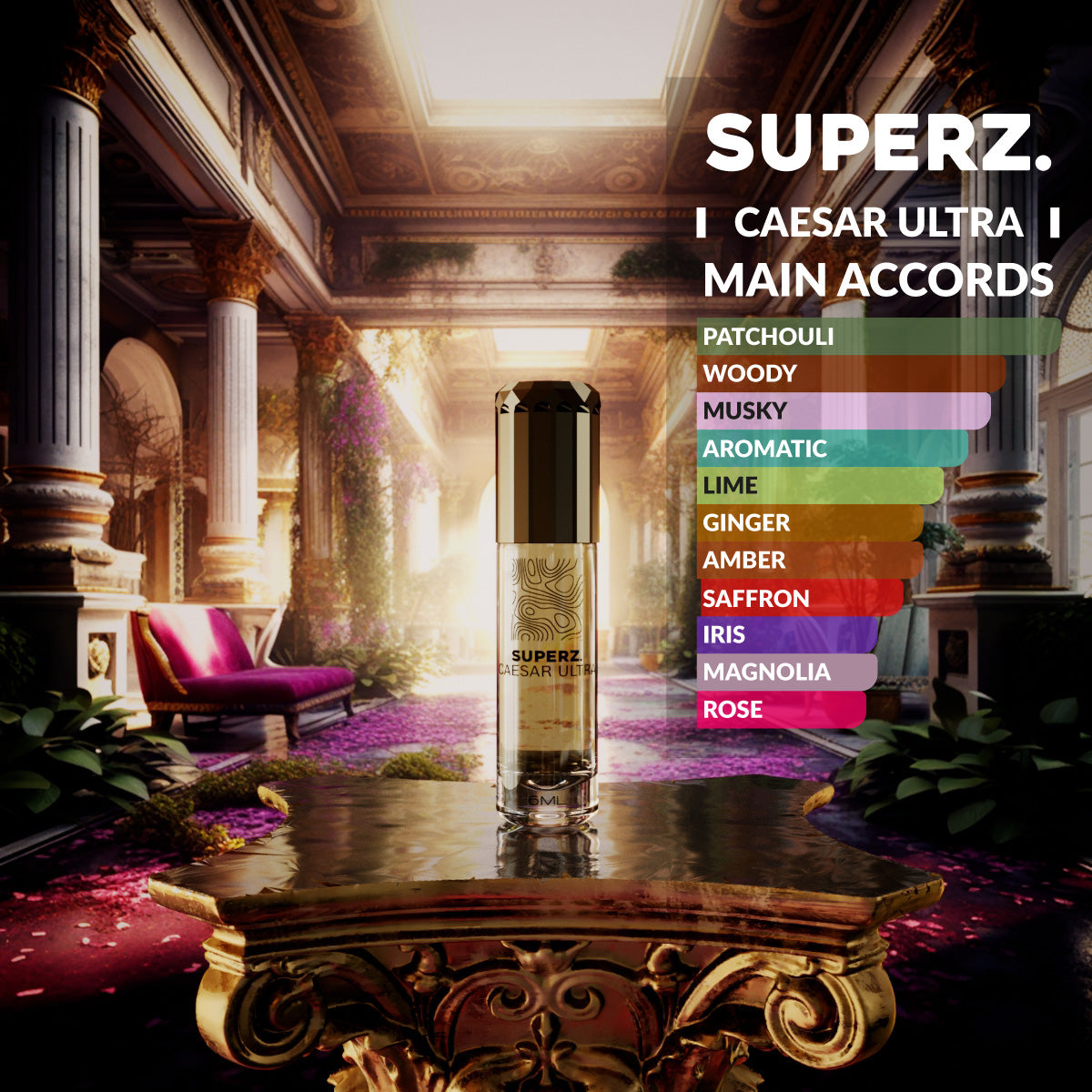 Caesar Ultra - 6 ml Exclusive 100% Perfume oil - Man - New box design