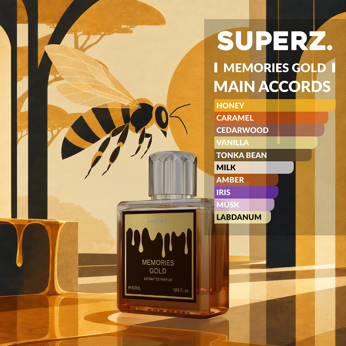 Memories Gold - 50 ml Extrait De Parfum - Unisex