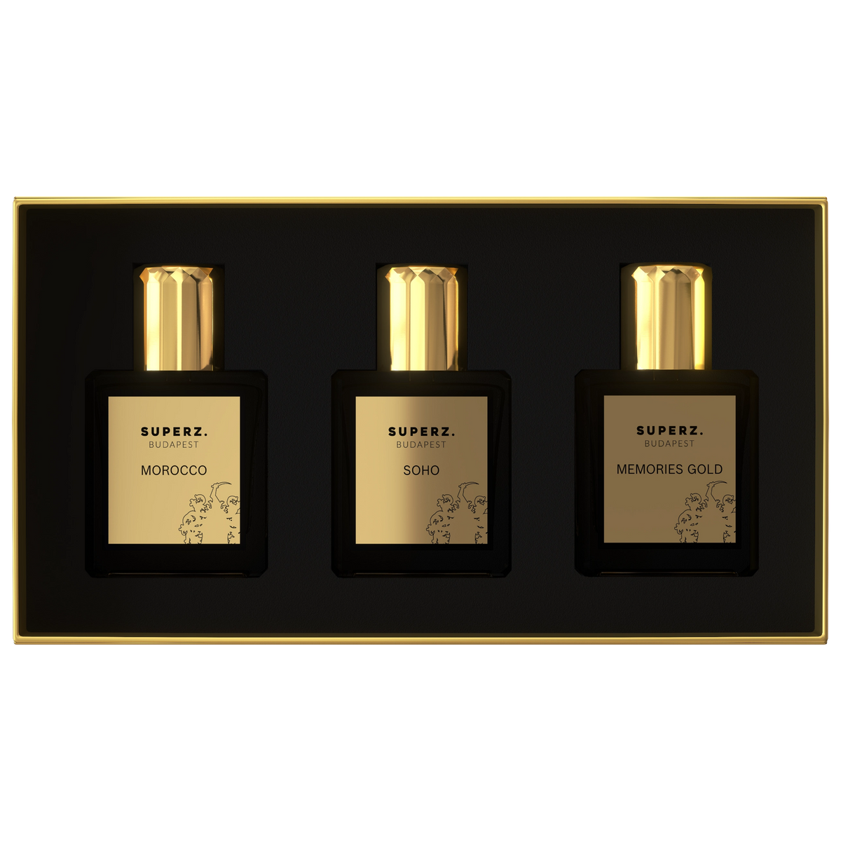 3x10 ml - Bestsellers of Worldwide - Morocco & Soho & Memories Gold - Unisex
