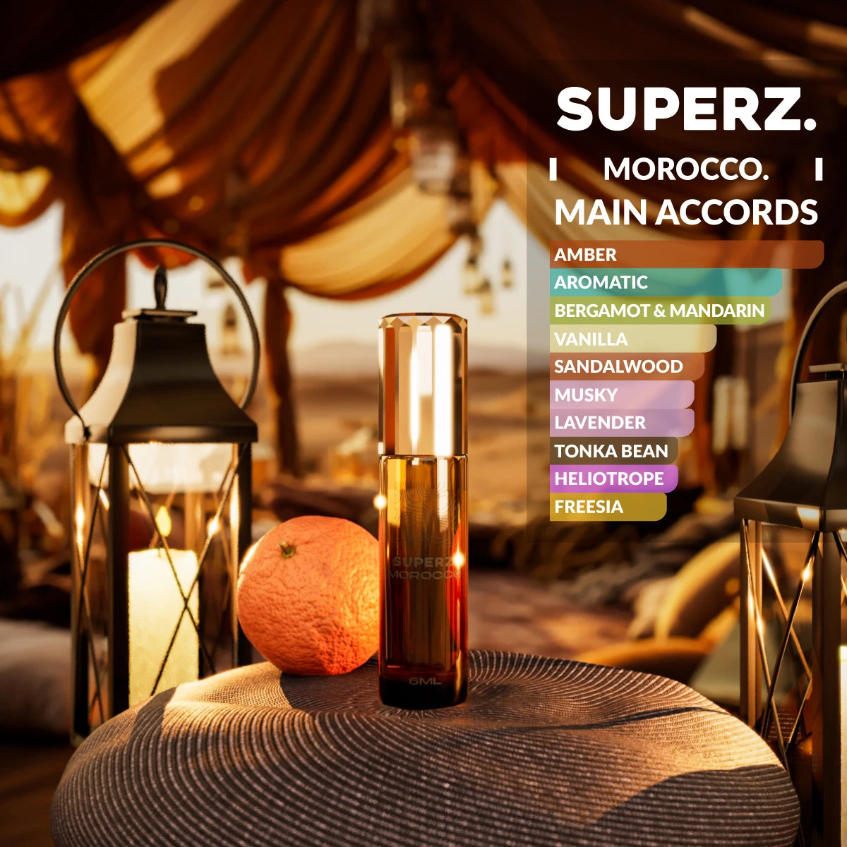Morocco - 6 ml Exclusive 100% Perfume oil - Unisex - New box design