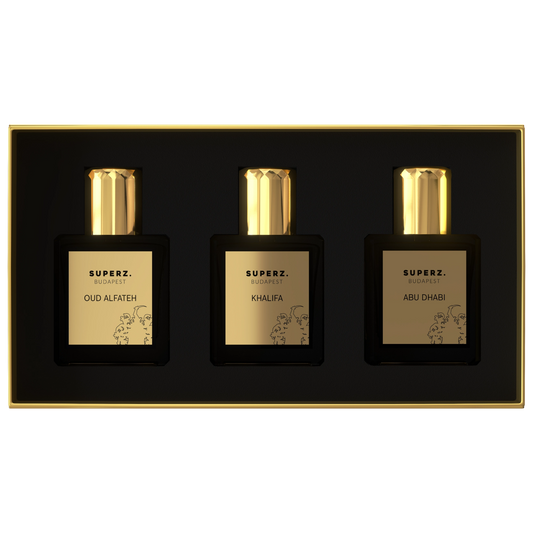 3x10 ml – Výber z Blízkeho Východu – Oud Alfateh & Khalifa & Abu Dhabi – Unisex/Pre mužov