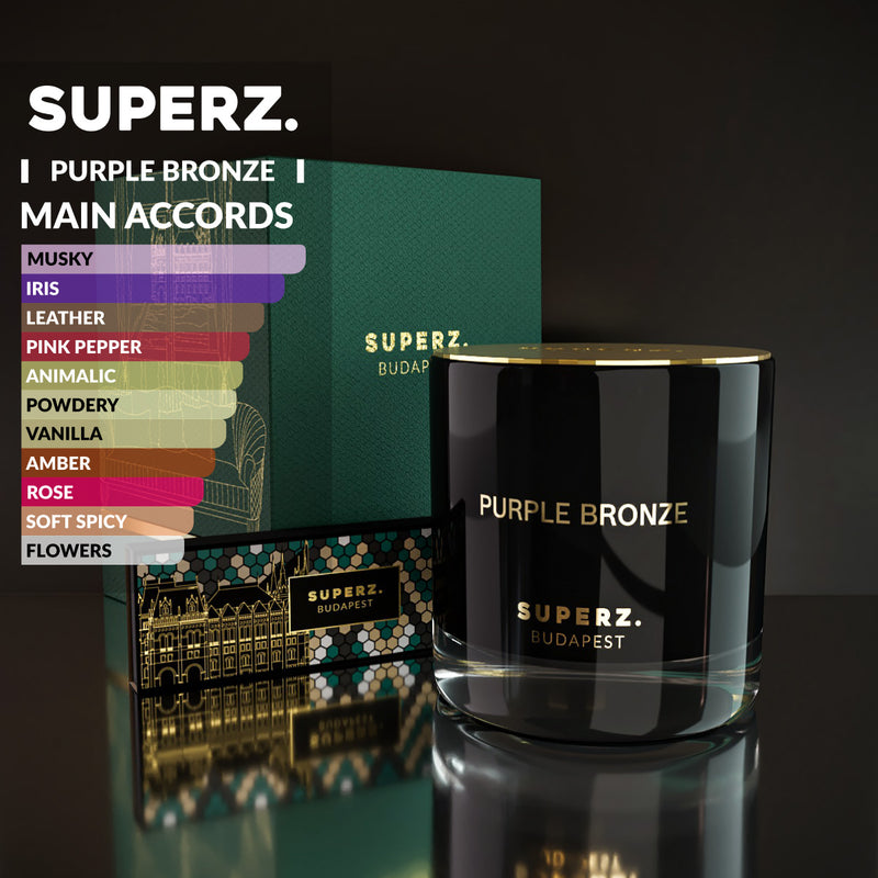 Objavte extravagantný svet vonnej sviečky PURPLE BRONZE!