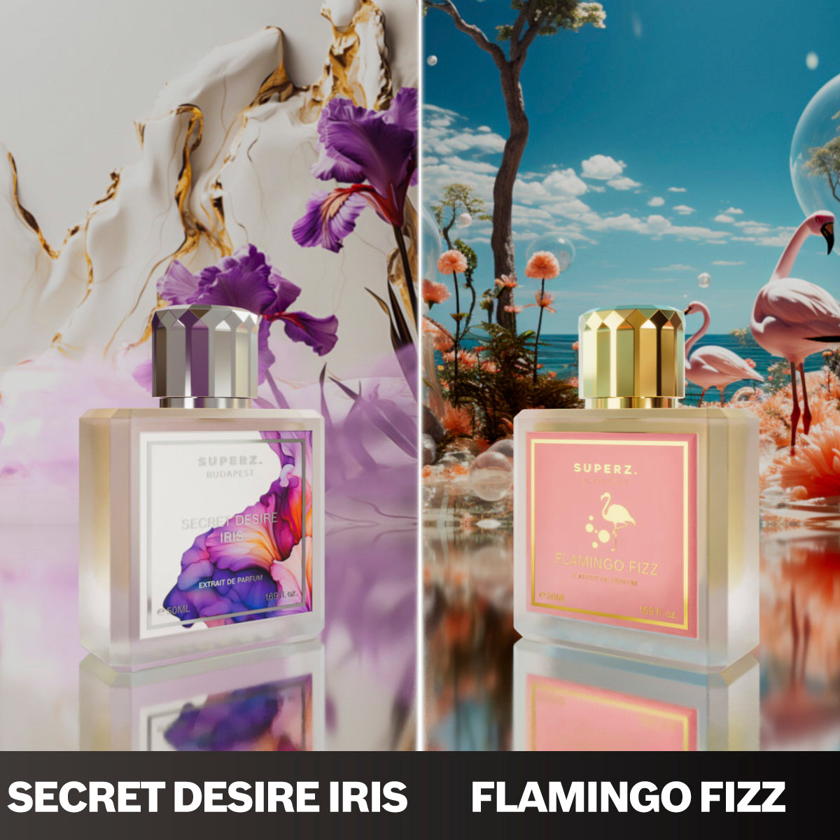 Secret Desire Iris + Flamingo Fizz 2x50 ml Unisex/Woman