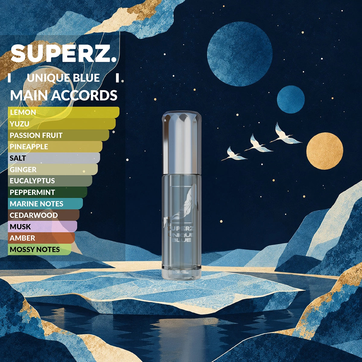 Unique Blue - 6 ml Exkluzívny 100% parfumový olej - Unisex - Celestial Collection 01